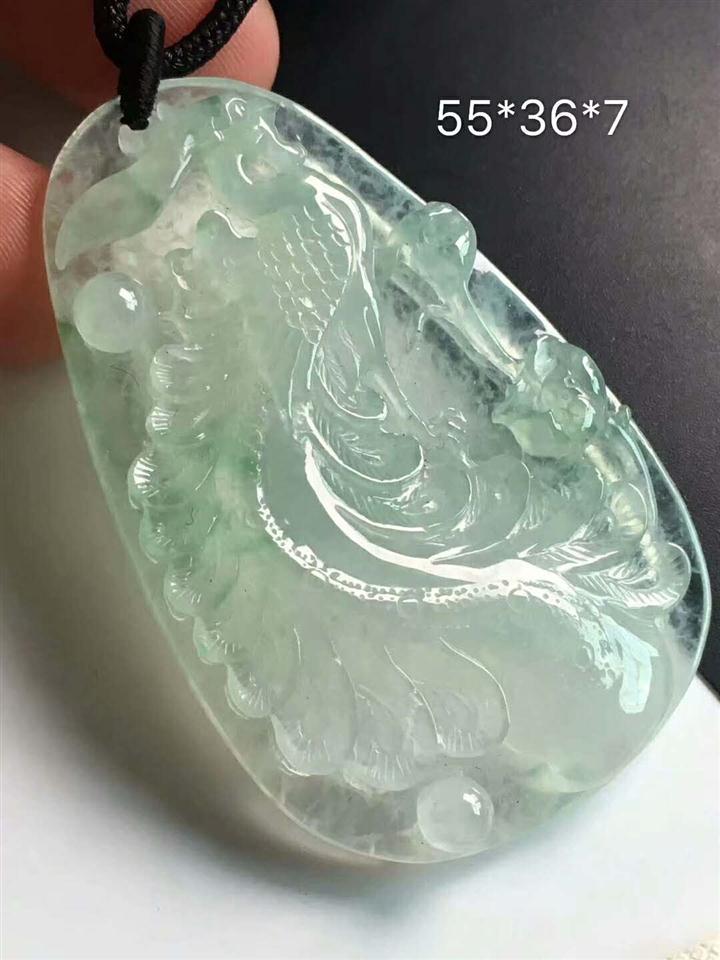 【冰种凤牌】种好，清爽漂亮，尺寸如图，特价：1150