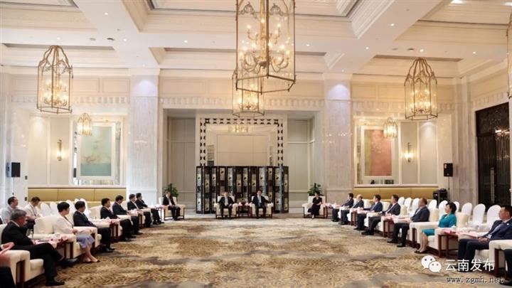 王予波会见出席南博会的国内嘉宾代表 李飞一同会见并致辞
