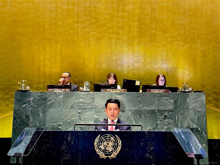 老挝代表团参加2024年可持续发展高级别政治论坛部长级会议