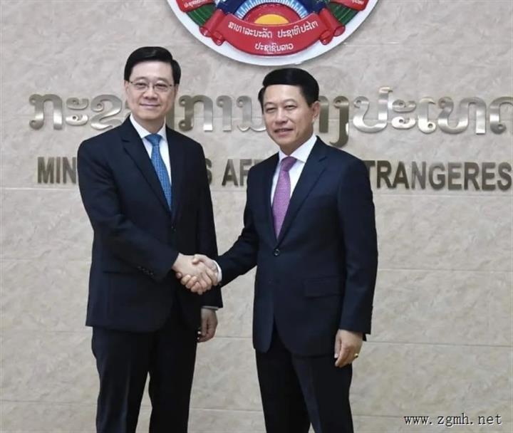 香港特区行政长官会见老挝副总理兼外交部长，签署12项合作文件