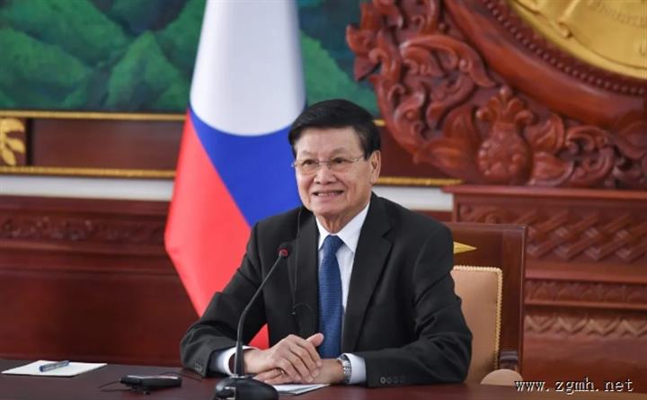 2024年11月8日下午，老挝人民革命党总书记、国家主席通伦·西苏里与越南国家主席梁强进行视频会谈，