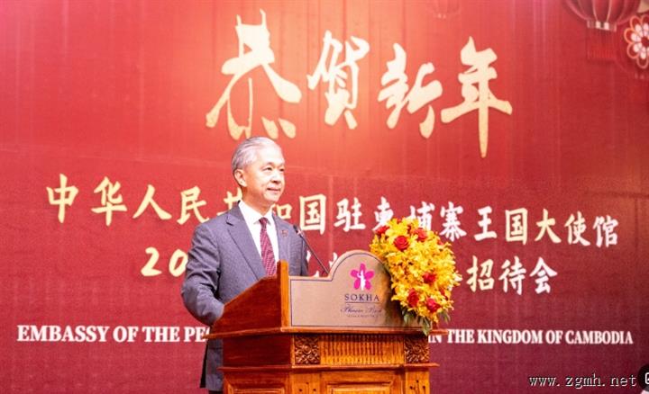 驻柬埔寨使馆举行2025年新春招待会