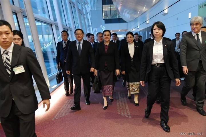 老挝总理携夫人及代表团访问东京