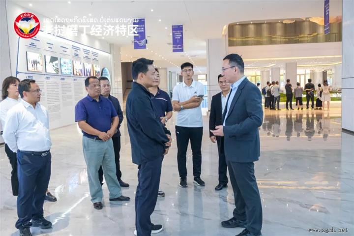 云南省普洱市江城县代表团到老挝磨丁经济特区考察调研                         