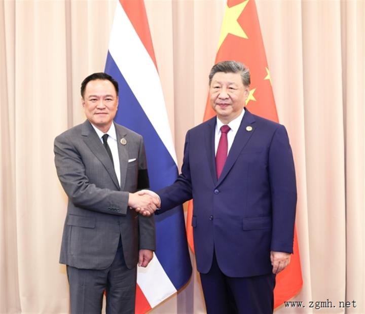 习近平会见泰国总理阿努廷
