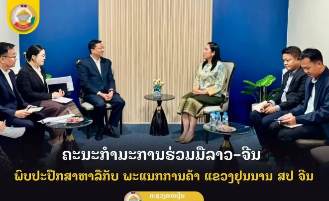 老中合作委员会副主席、办公厅主任盛德安·赛亚颂女士亲切会见了中国云南省商务厅厅长李朝伟一行。